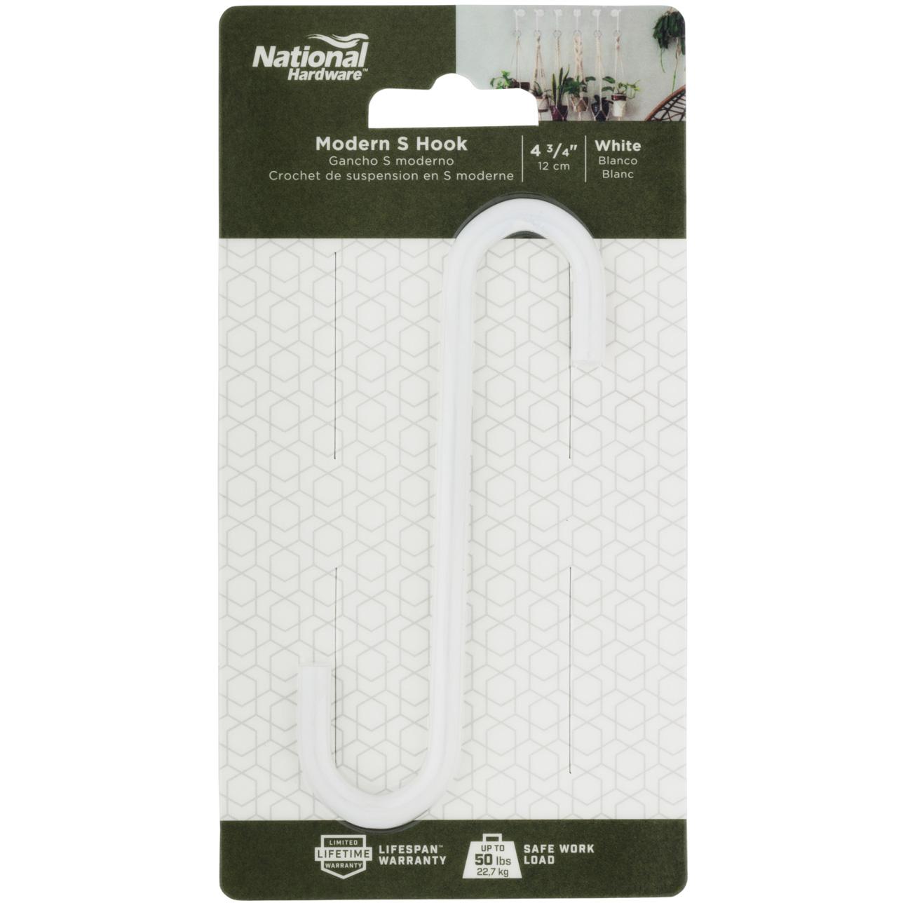 National Hardware - N275-513 - V2648 - Modern S Hook Small in White