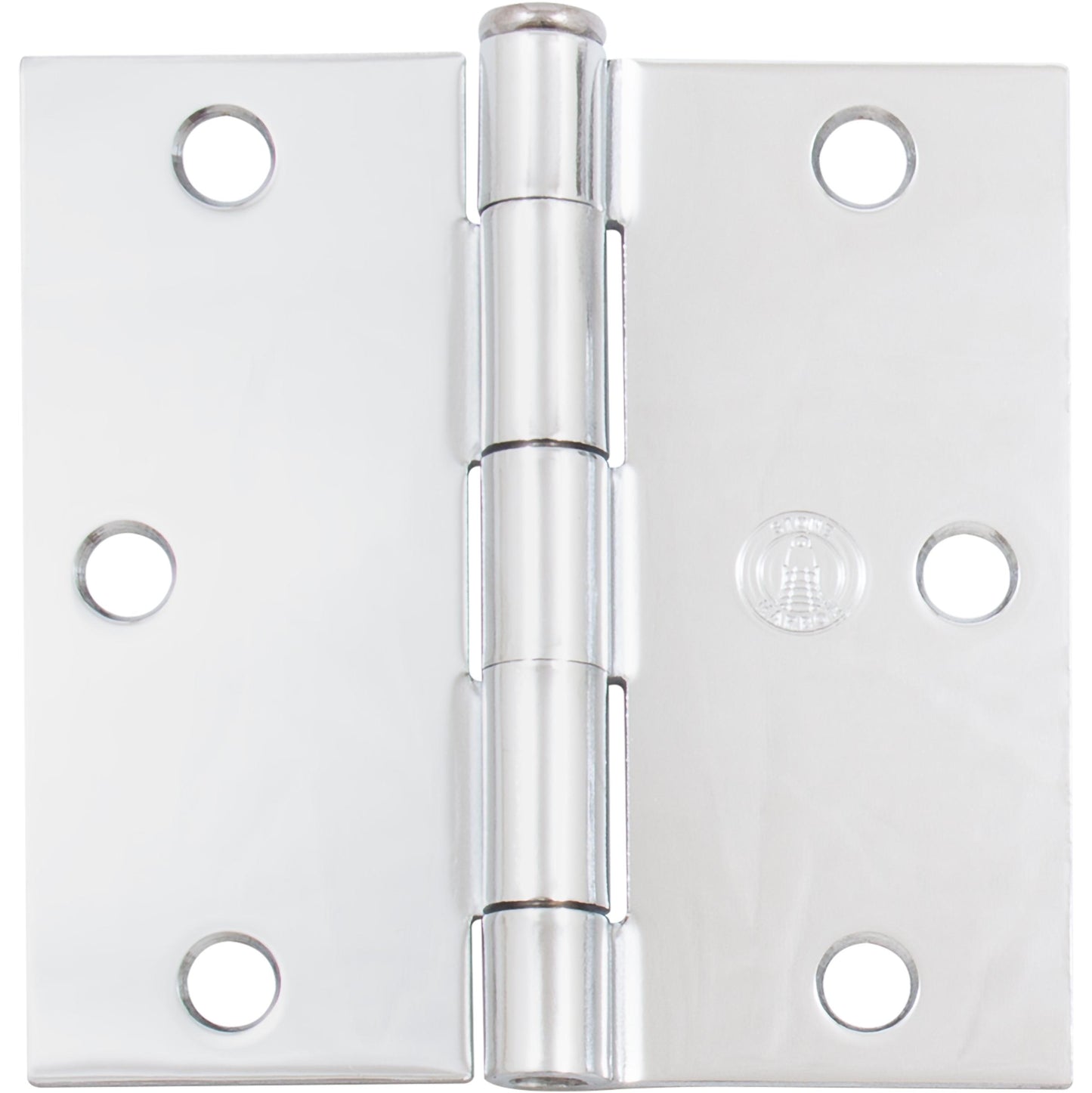 Stone Harbor Hardware 3-1/2" Door Hinges, Square Corner, Polished Chrome, 2-Pack