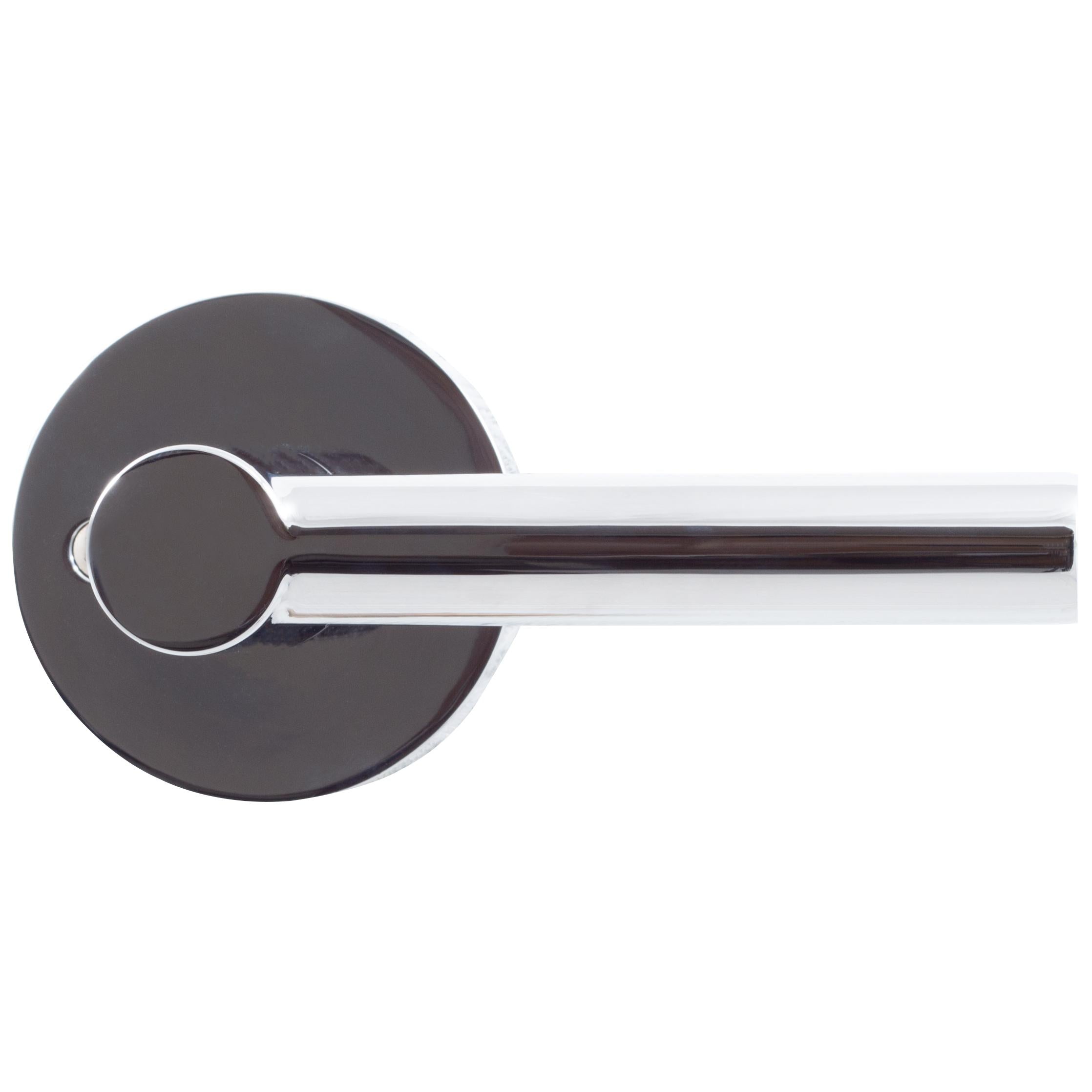 Stone Harbor Hardware Zurich Door Lever with Round Rosette, Passage (Hall/Closet) Latch, Polished Chrome