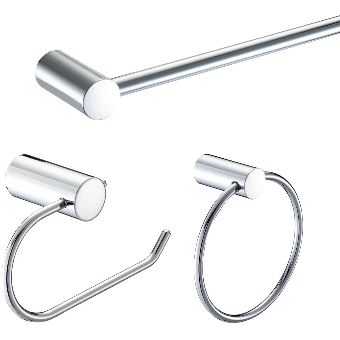 Pure Form 3 Piece Bath Set - Polished Chrome