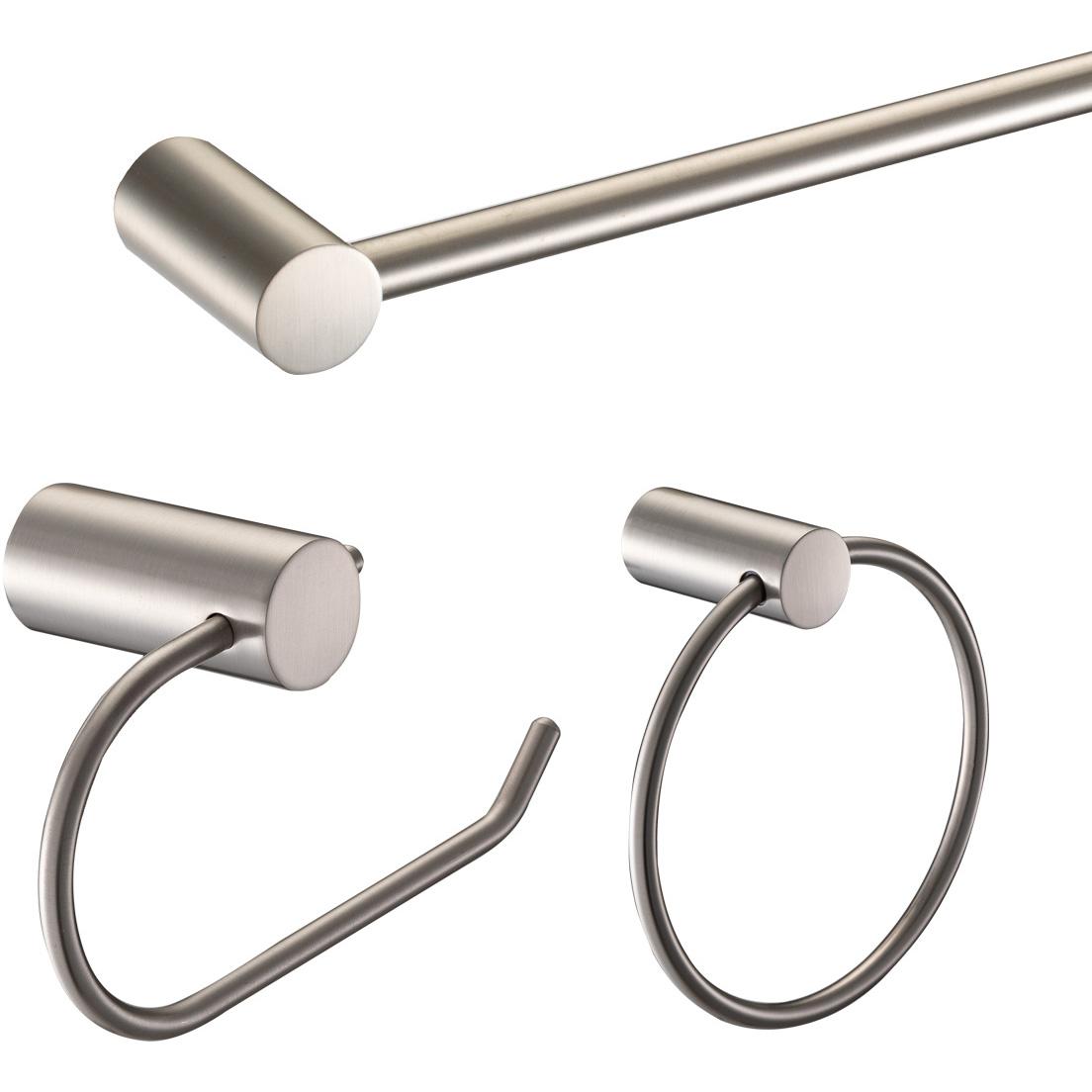 Pure Form 3 Piece Bath Set - Satin Nickel