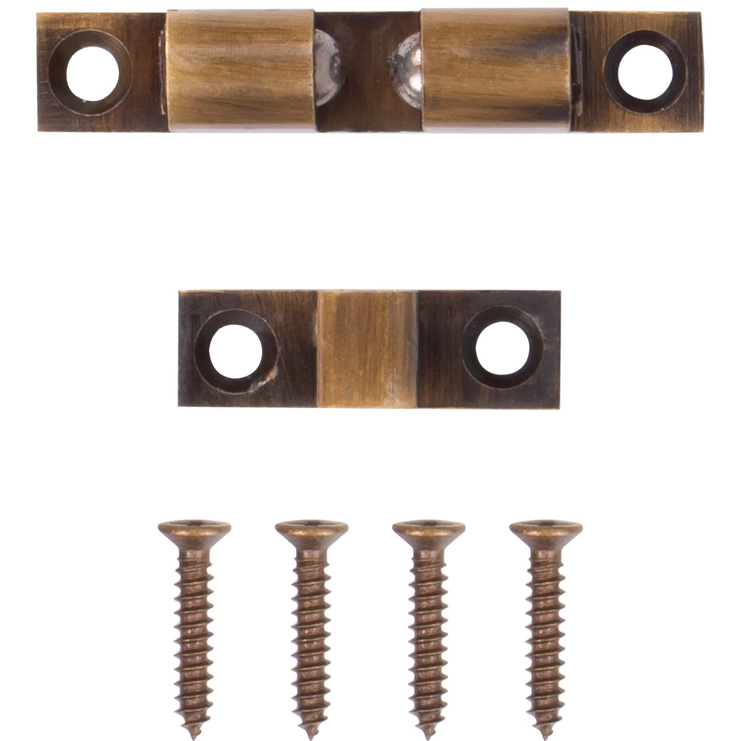 Stone Harbor Hardware Friction Catch, 1-1/8 Inches, Antique Brass