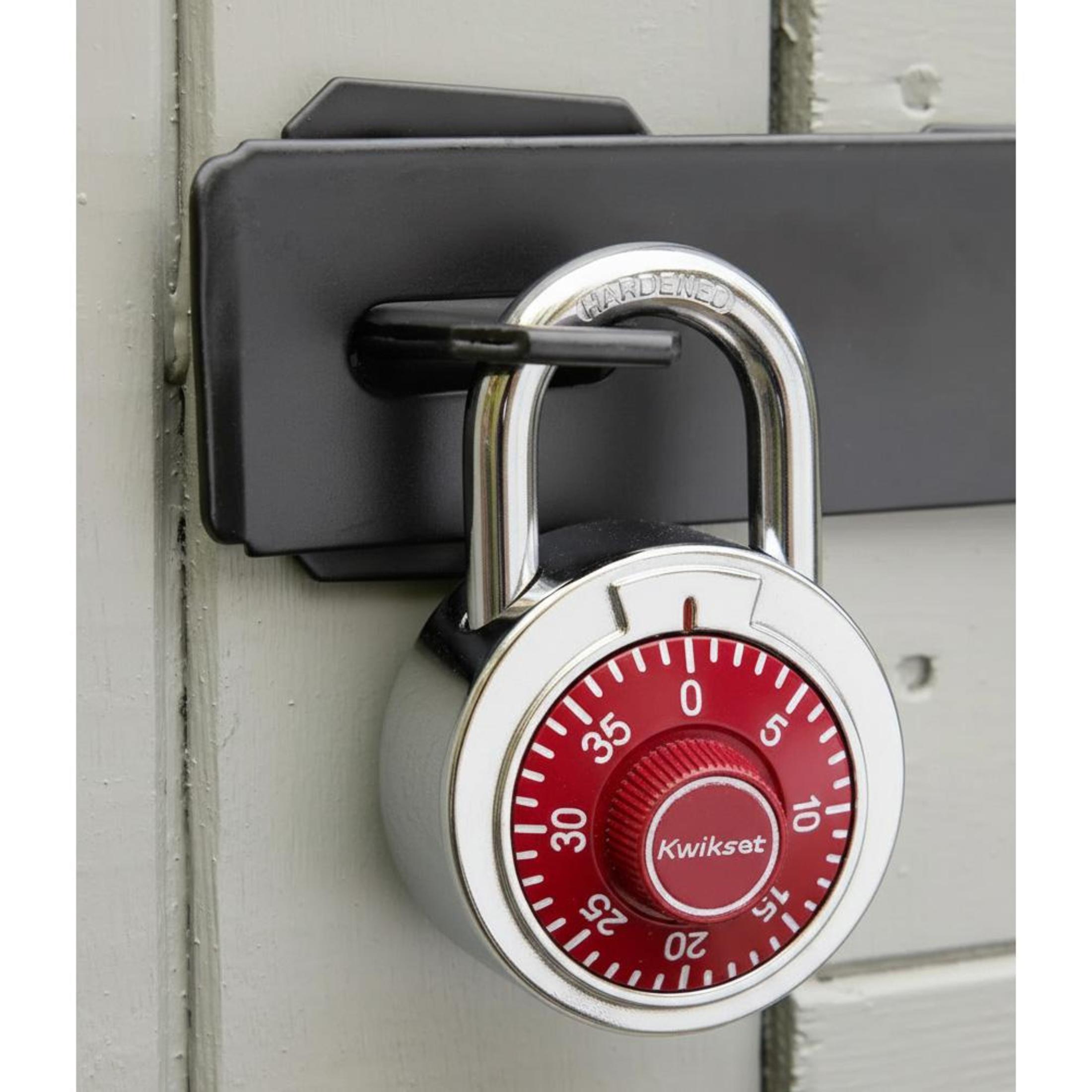 Kwikset 2" Combination Dial Padlock with 13/16" Shackle, Red