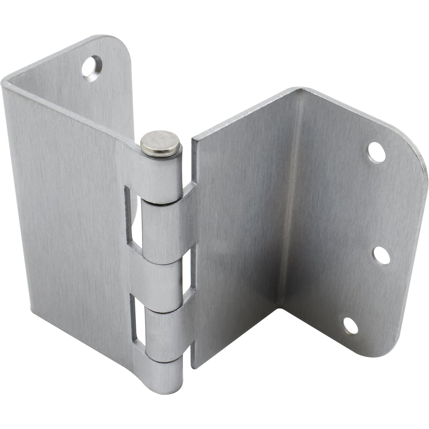 Stone Harbor Hardware Swing Clear Offset Hinge, 3-1/2 Inches, 5/8" Radius Corner, Fits Doors 1-3/8" to 1-3/4" Thick, 1-Pack, Satin Chrome