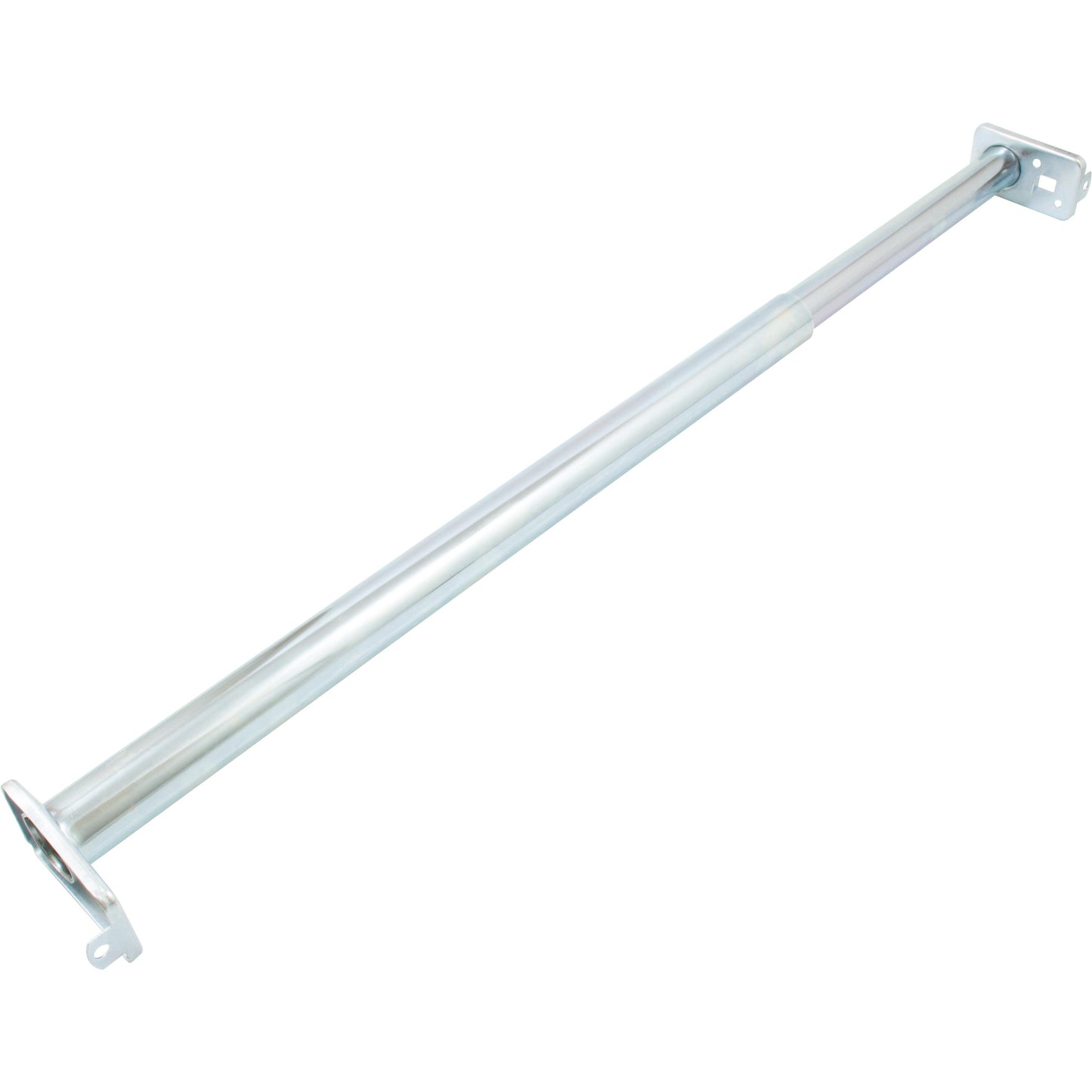 Stone Harbor Hardware Adjustable Closet Rod, Adjusts from 48" to 72", Bright Zinc