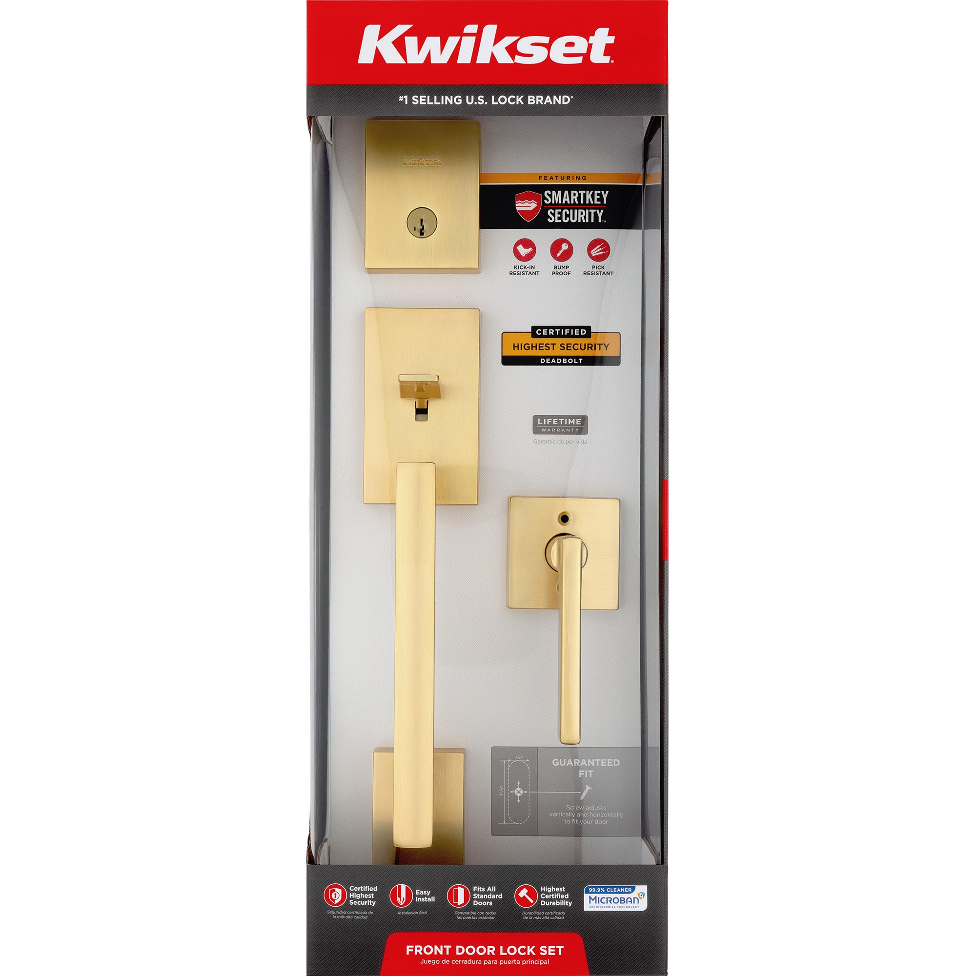 818SCExHFL SQT 4 SMT CP San Clemente Handleset with Halifax - Satin Brass