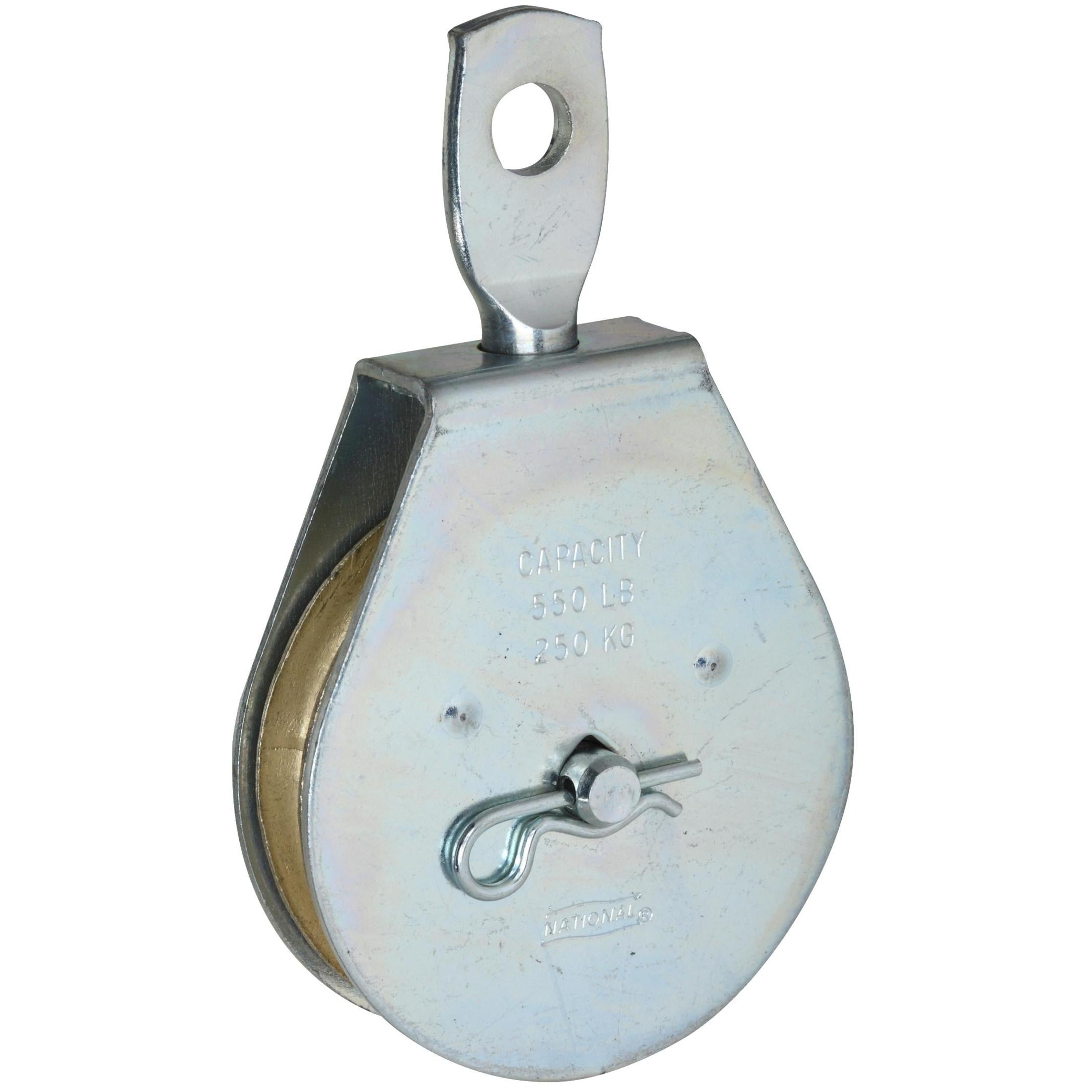 National Hardware - N219-998 3211BC, 2-1/2" Swivel Single Pulley in Zinc plated