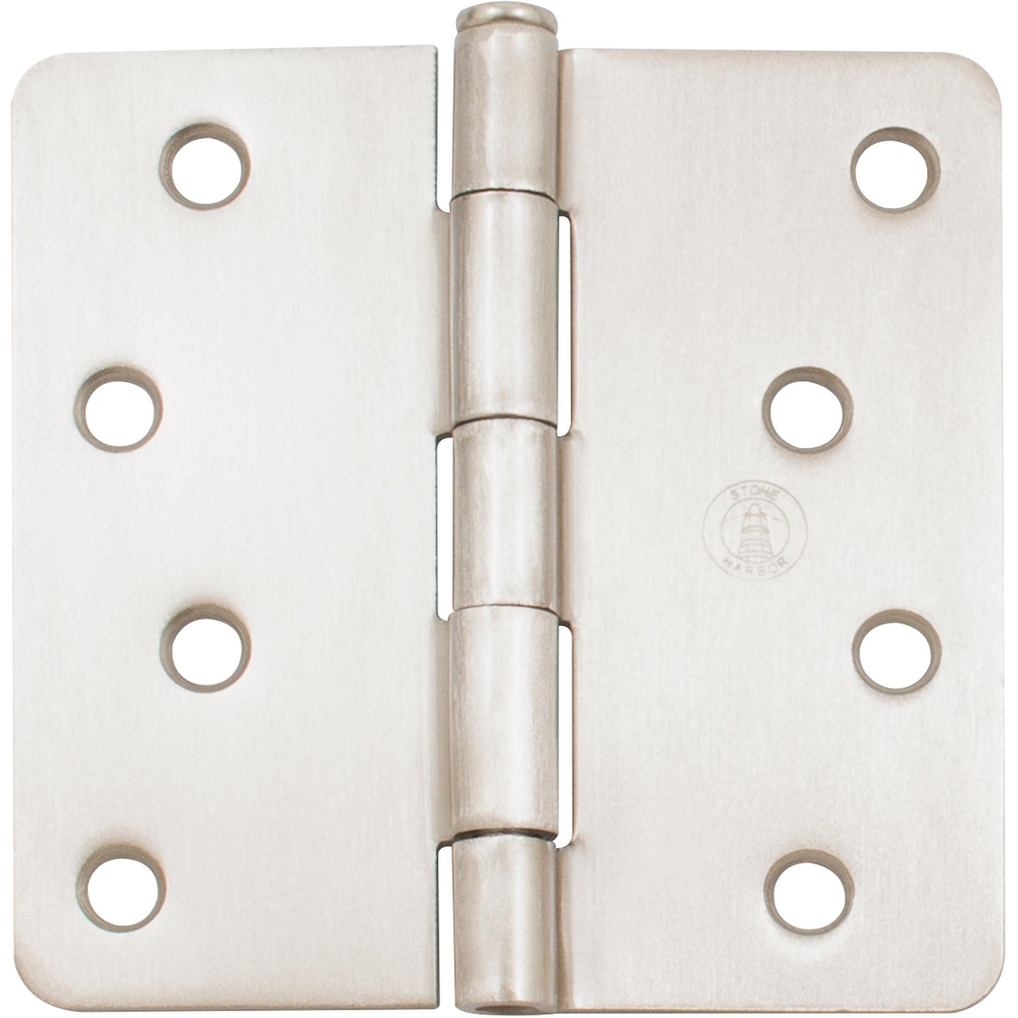 Stone Harbor Hardware Standard Hinge, 4 Inches, 1/4" Radius Corner, Bulk Pack (100 Each), Satin Nickel