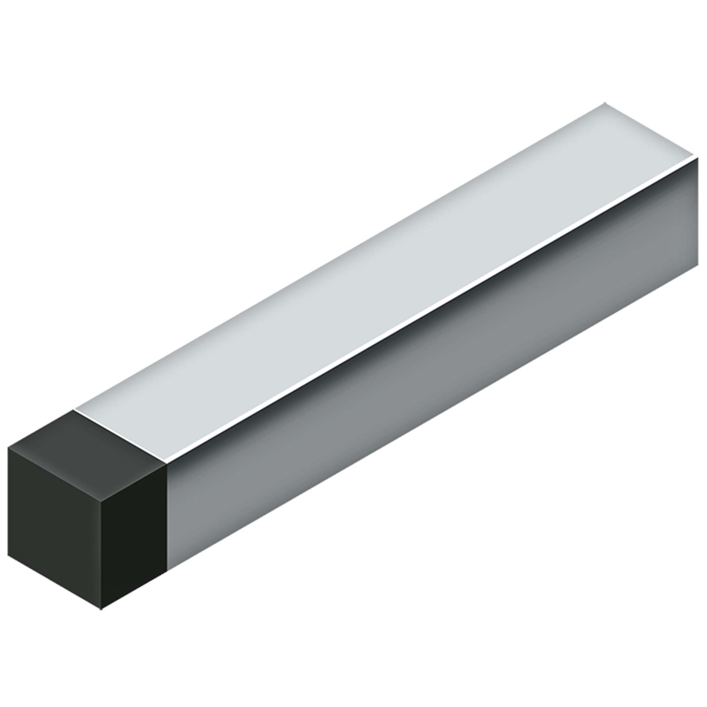 Deltana 4" MODERN BASEBOARD BUMPER, SOLID BRASS (Square, Polished Chrome)