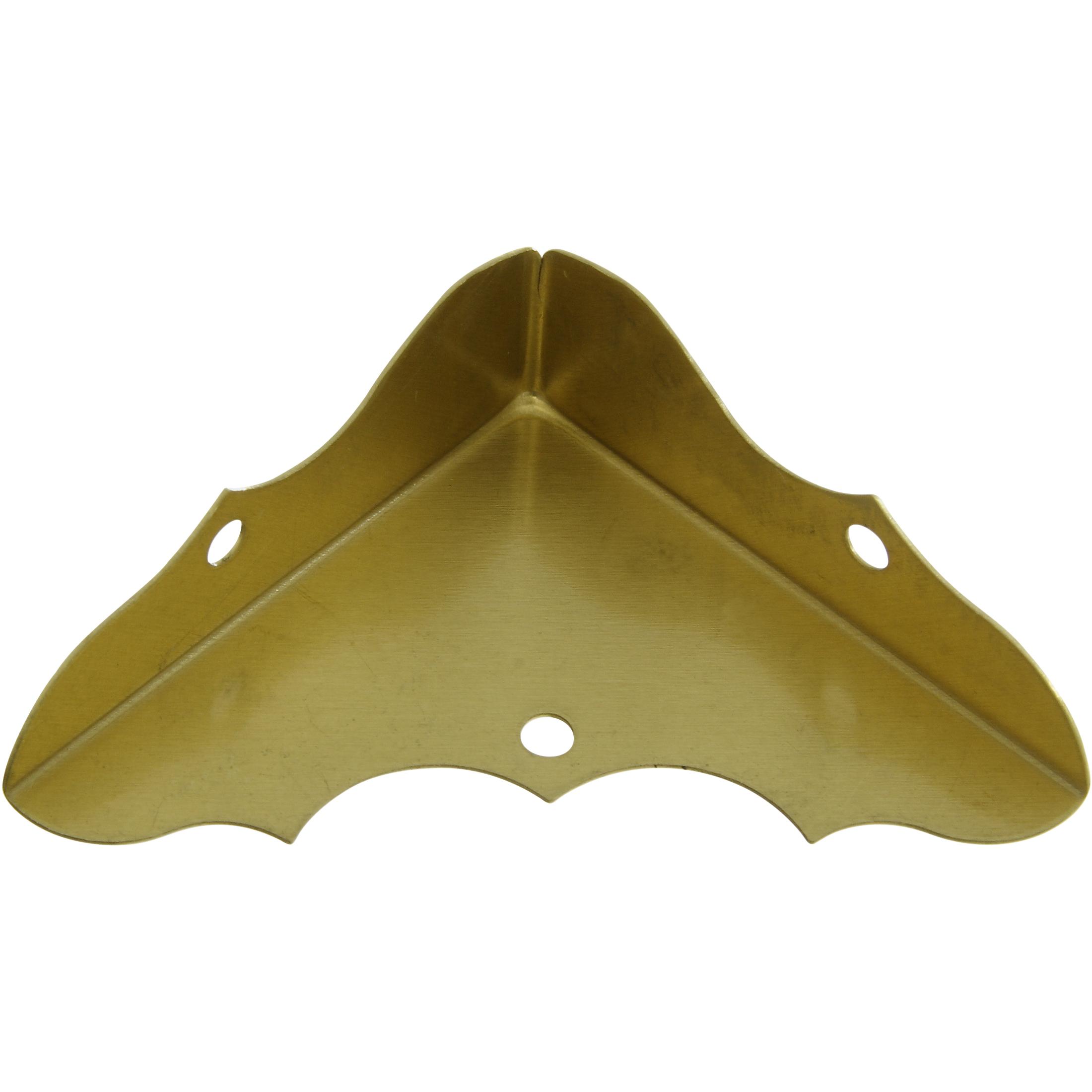 National Hardware - N213-447 V1851 5/8" x 1-3/4" Decorative Corner - Polished Brass, 4 pack