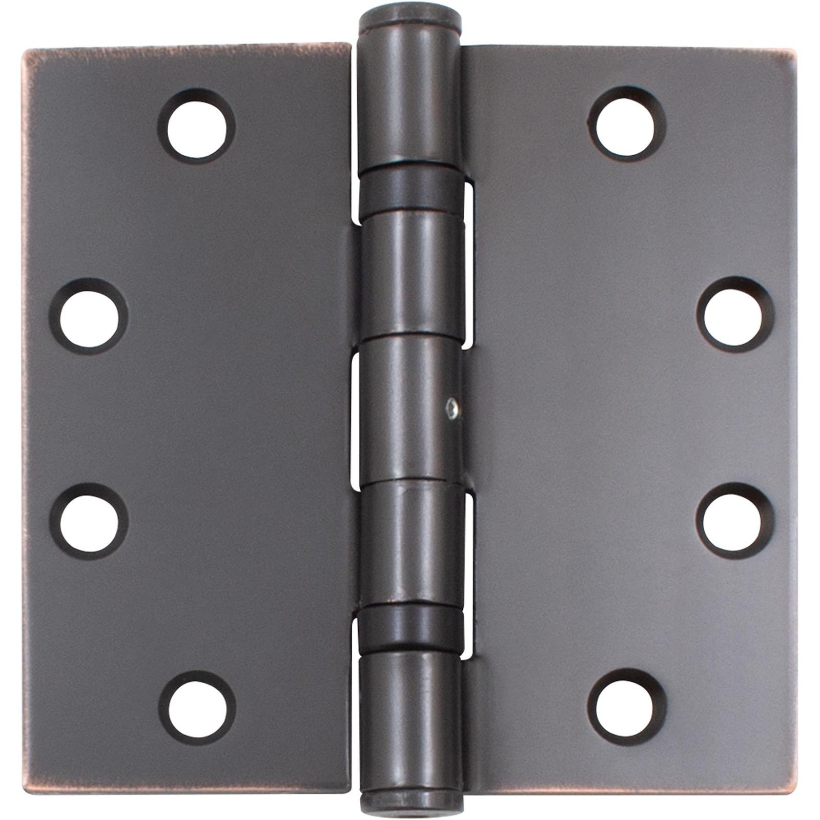 Commercial Grade Ball Bearing Hinge, Non-Removable Pin, 4-1/2 Inches, Square Corner, .134 Gauge