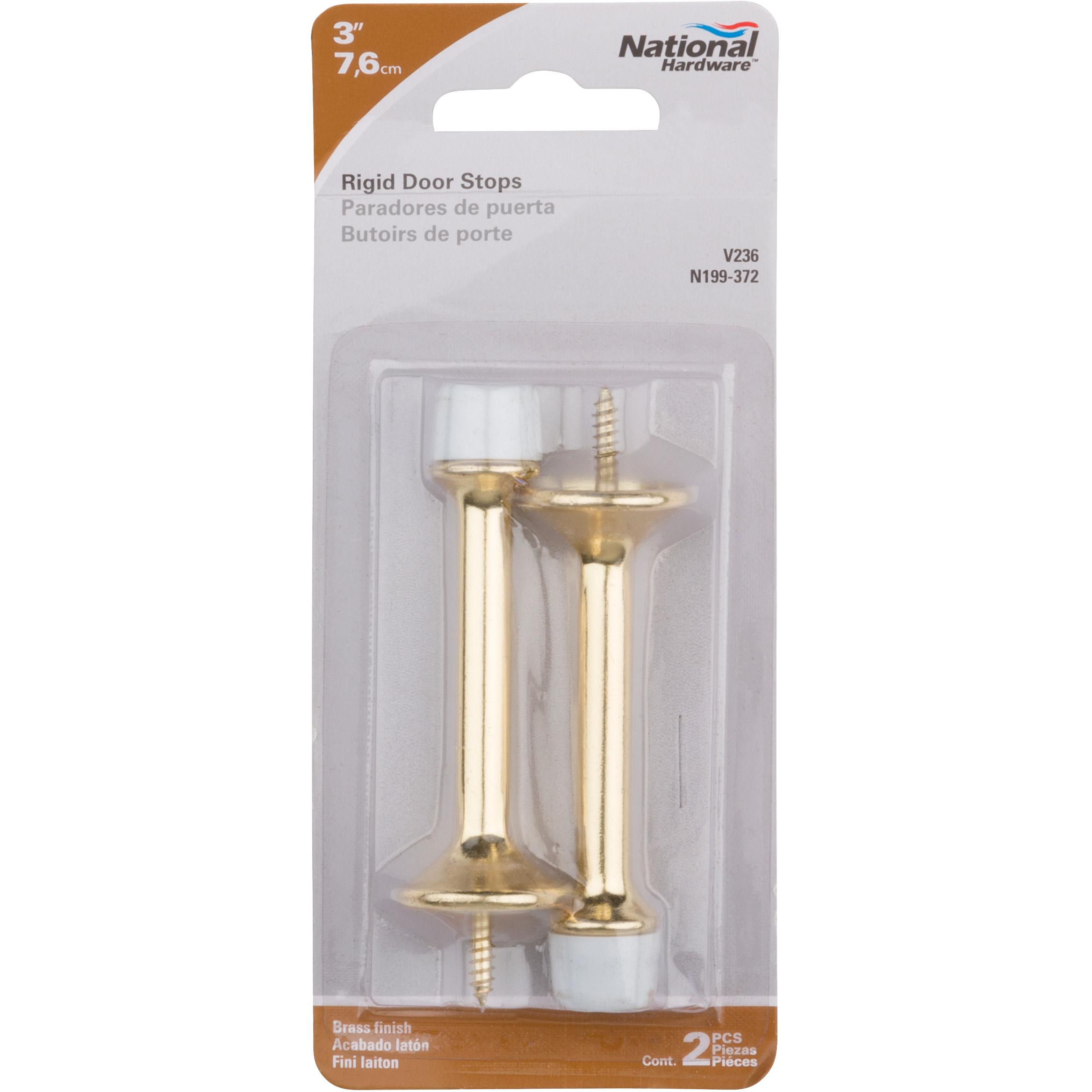 V236 3" Rigid Door Stop 2/pk - Polished Brass
