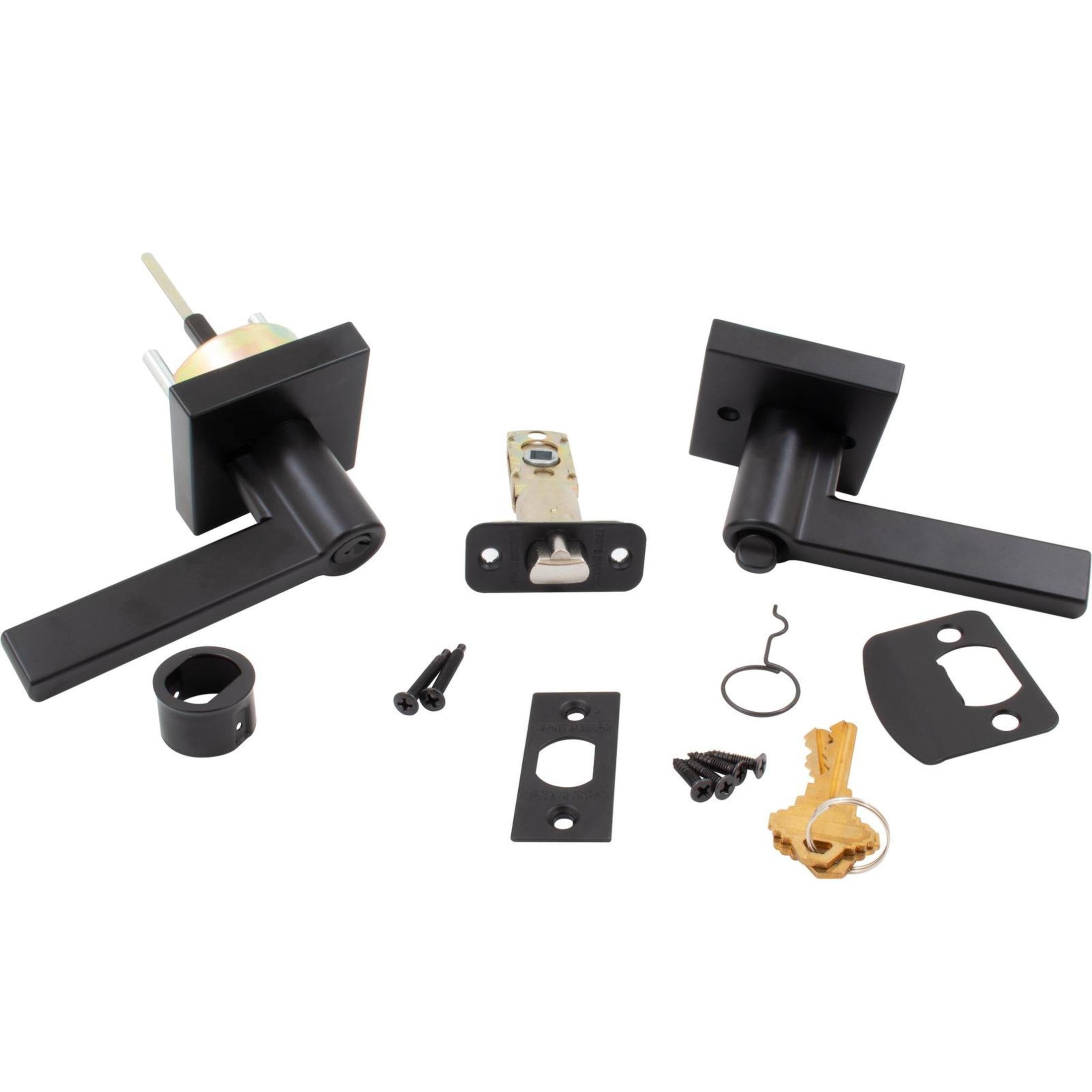 Vienna Door Lever with Square Rosette, Entry Function