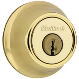 Kwikset 665 Double Cylinder Deadbolt in Polished Brass