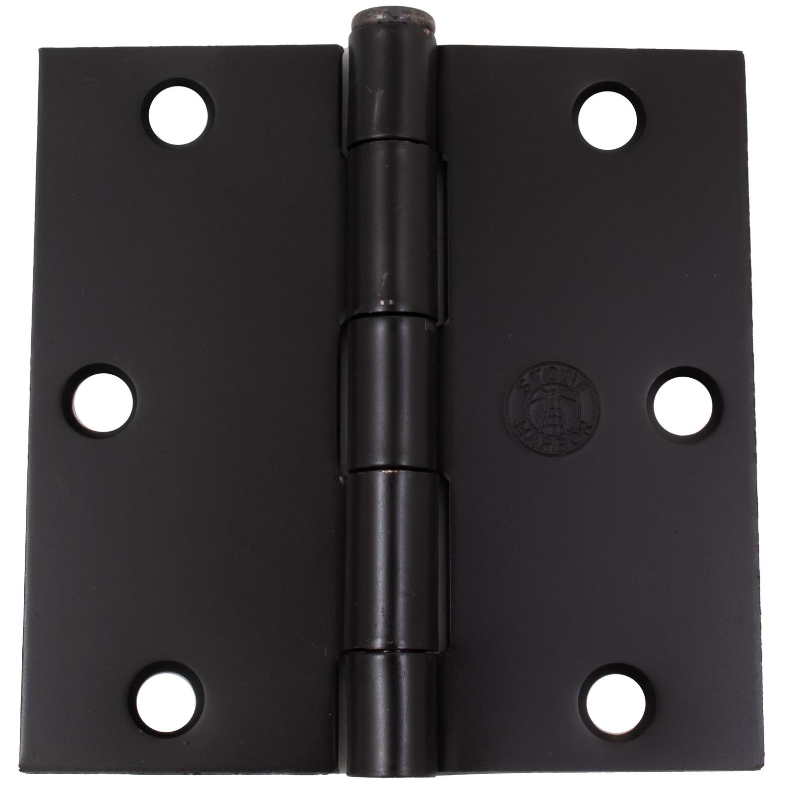 Standard Hinge, 3-1/2 Inches, Square Corner, Bulk Pack (100 Each), Oil-Rubbed Bronze