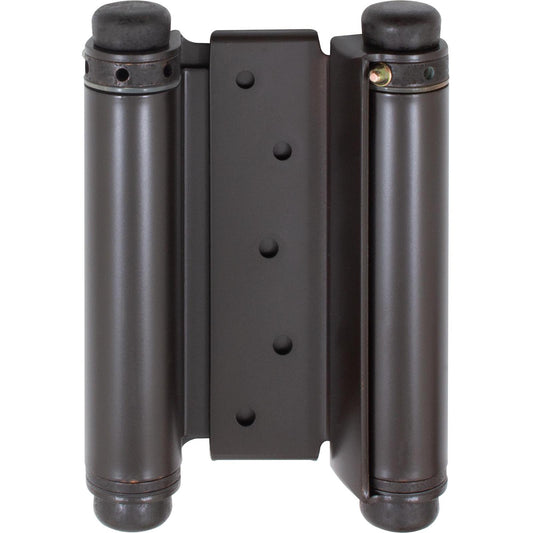 Stone Harbor Hardware Heavy-Duty Double Acting Spring Hinge, 5 Inches, Fits Doors 1-1/8" to 1-3/8" Thick, 1-Pack, Oil-Rubbed Bronze