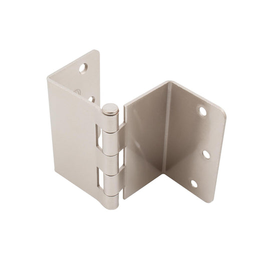Stone Harbor Hardware Swing Clear Offset Hinge, 3-1/2 Inches, 1/4" Radius Corner, Fits Doors 1-3/8" to 1-3/4" Thick, 2-Pack, Satin Nickel
