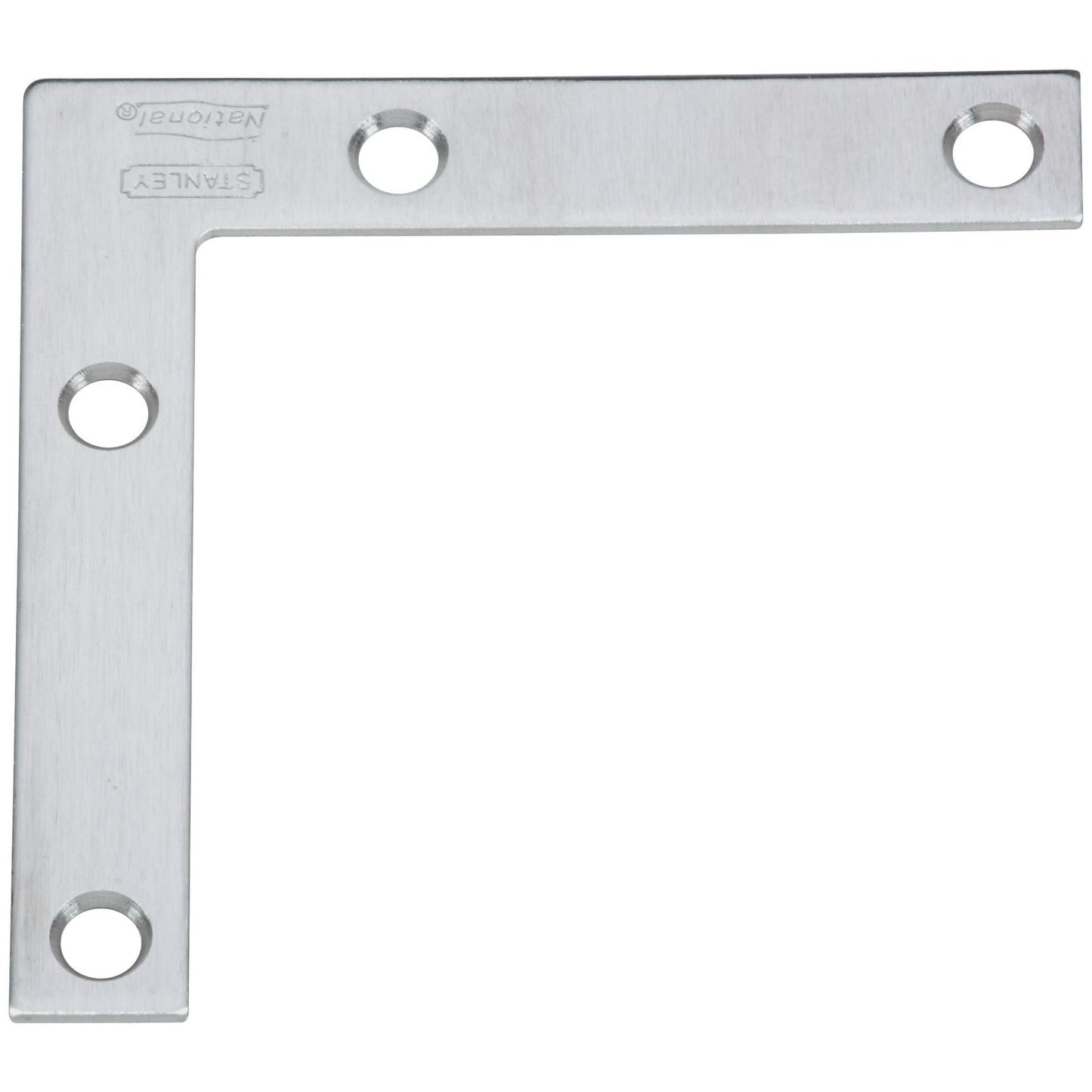 V417 3" x 1/2" Flat Corner Plate 2/pk - Stainless Steel