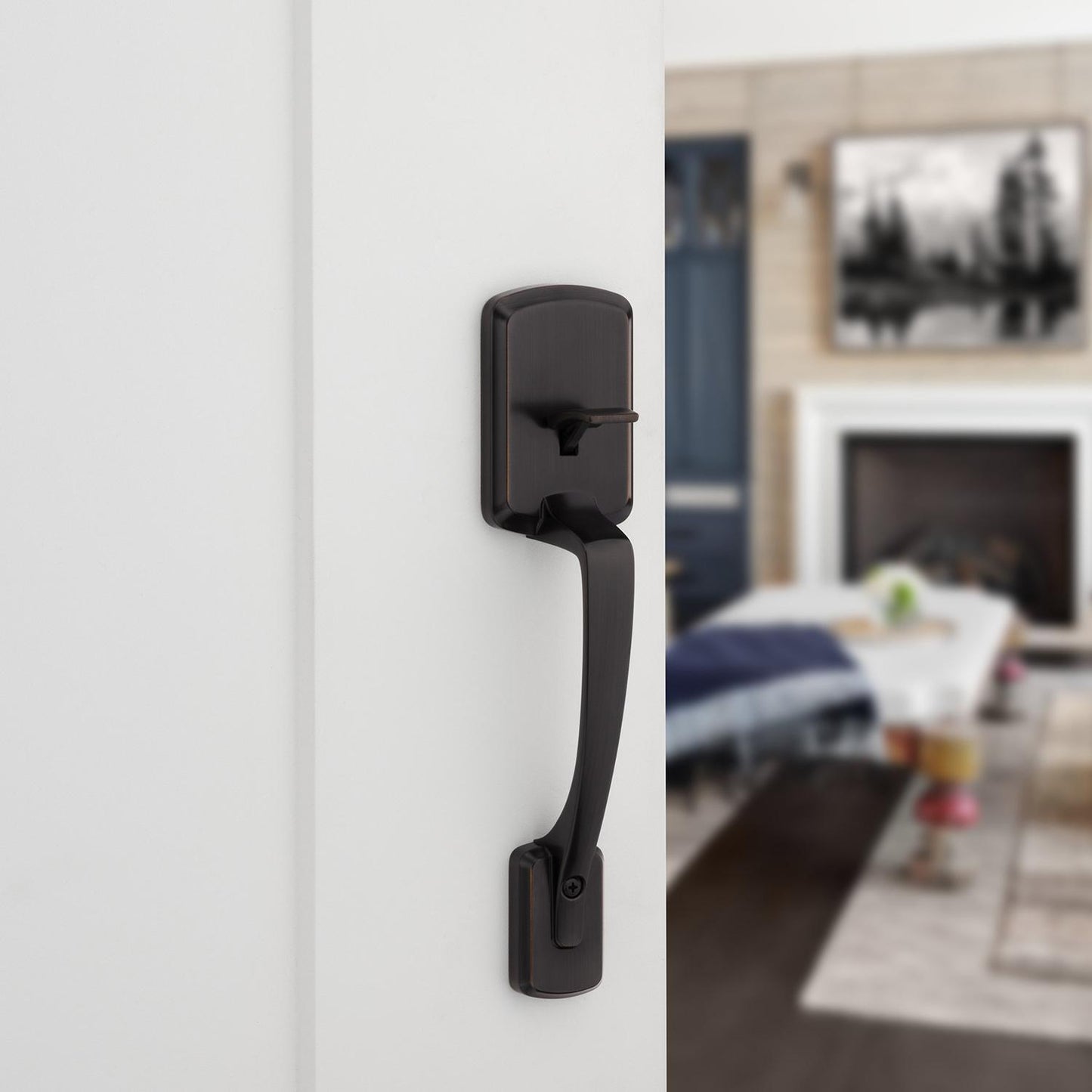 898HYH 11P RCAL RCS Henley Handleset Bottom Only for 604 or 966 UNIV Trims to match with 250 Electronic Deadbolt - Venetian Bronze