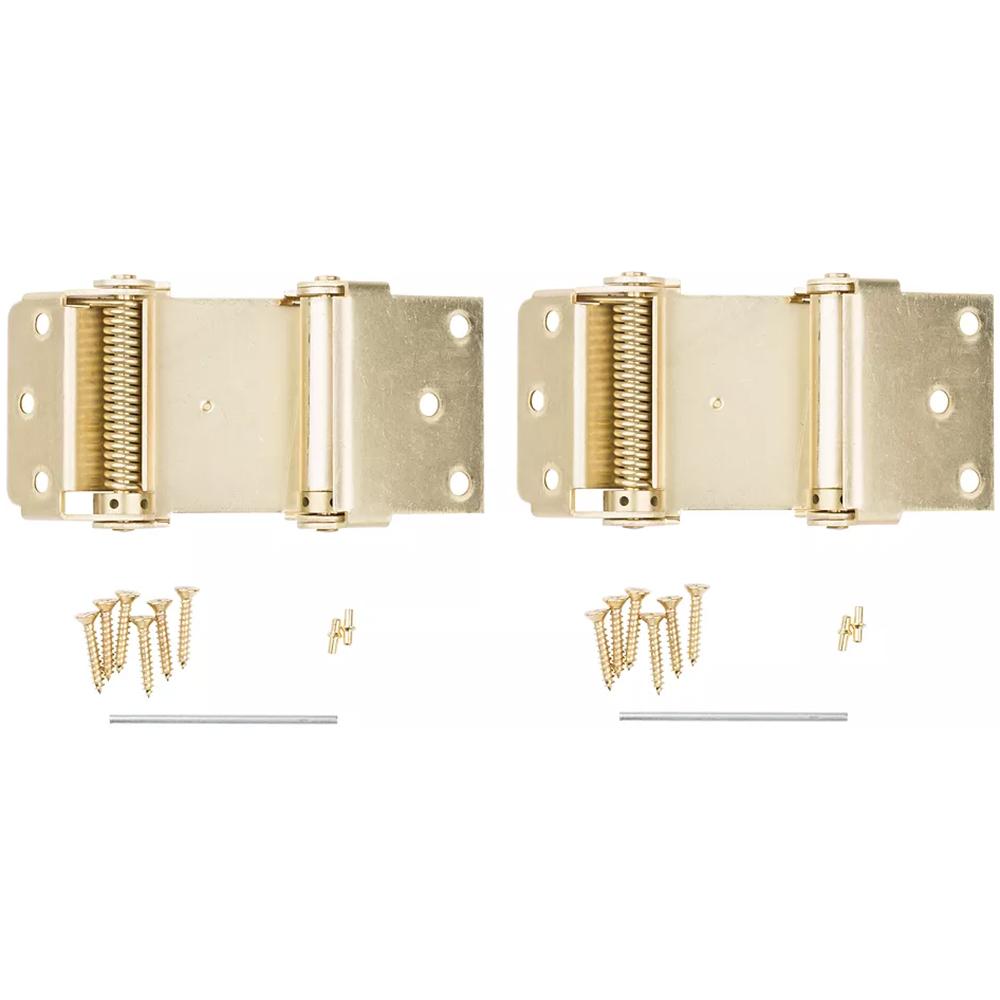 National Hardware - V127 3" Double-Acting Spring Hinge 2/pk - Polished Brass
