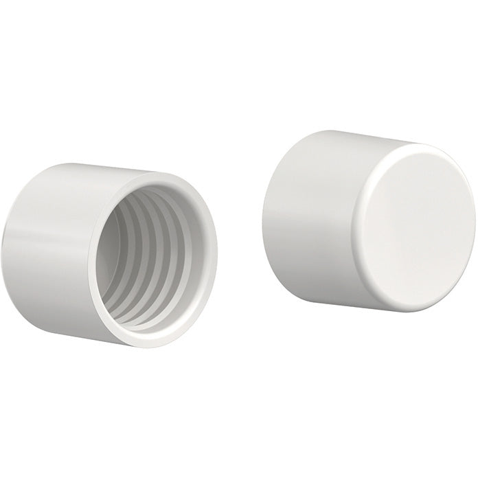 CD-0019 Closet Pole End Caps 2/pk - White
