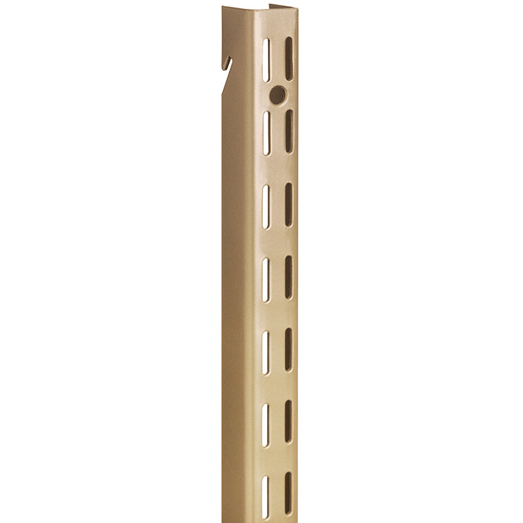Knape & Vogt Dual Trak Heavy-Duty Adjustable Shelving Standard, 48-inch, Satin Gold, 0119-48SG