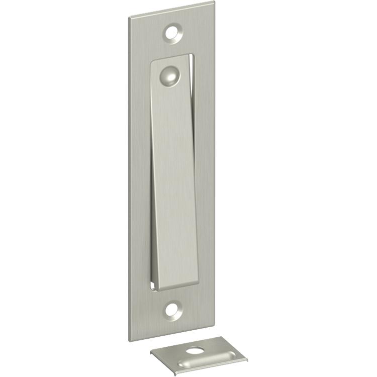 PDB50U15 4-5/8" Pocket Door Jamb Bolt - Satin Nickel