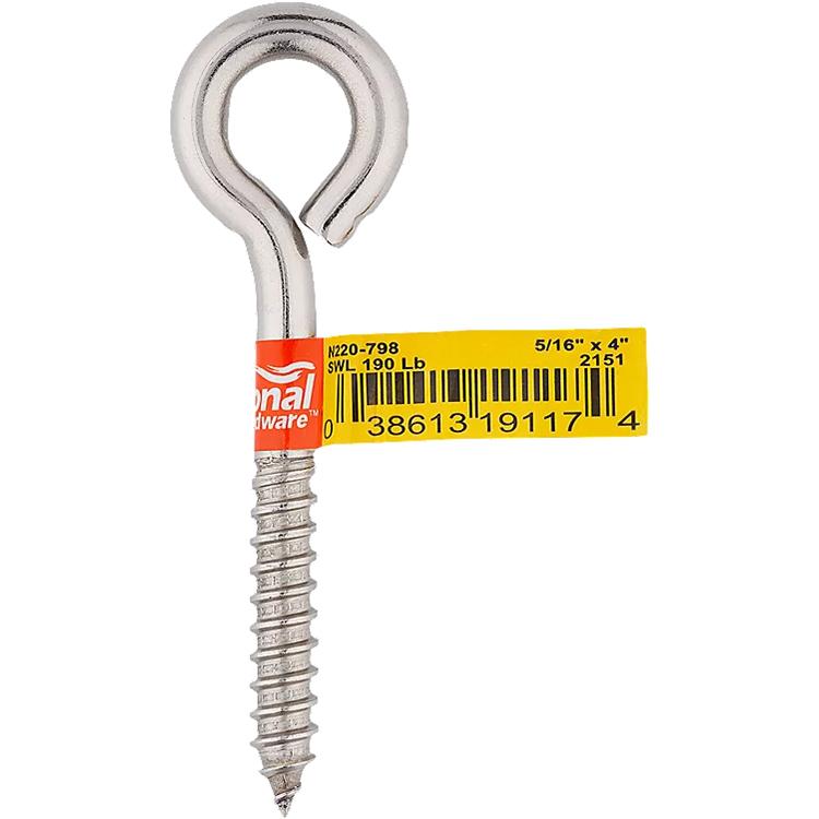 2151BC 5/16" x 4" Lag Screw Eye - Stainless Steel