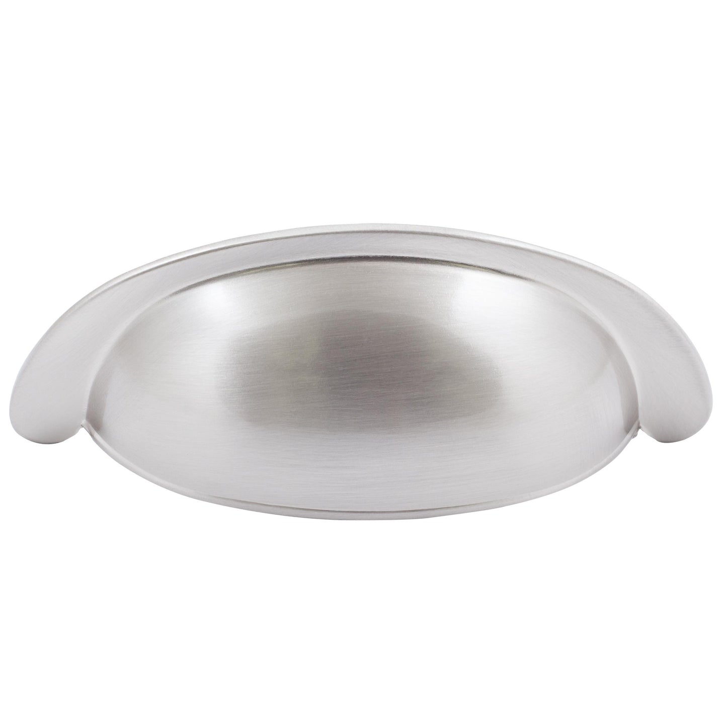 Stone Harbor Hardware Cup Cabinet Pull, 3 Inches, Satin Nickel