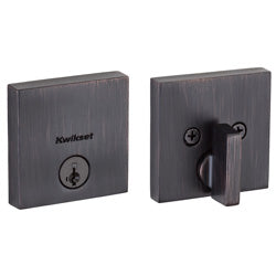 Downtown Single Cylinder Square Deadbolt - 258 Series with Smartkey - Boxpack