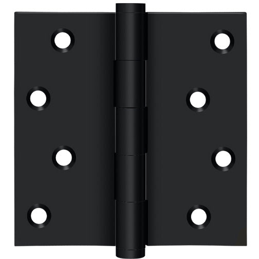 4.0" x SQR Solid Brass Hinge 2/pk - Matte Black