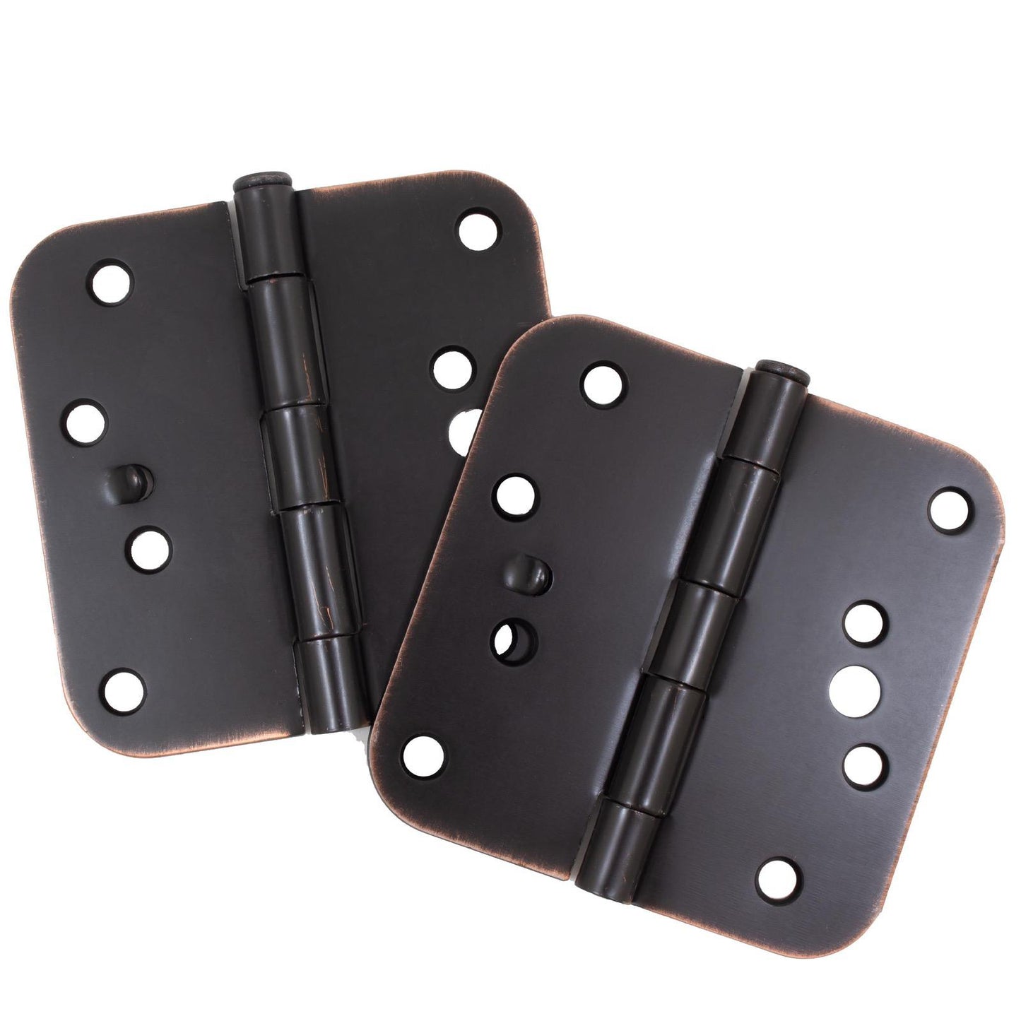 Stone Harbor Hardware Security Tab Hinge, 4 Inches, 5/8" Radius Corner, 2-Pack, Vintage Bronze