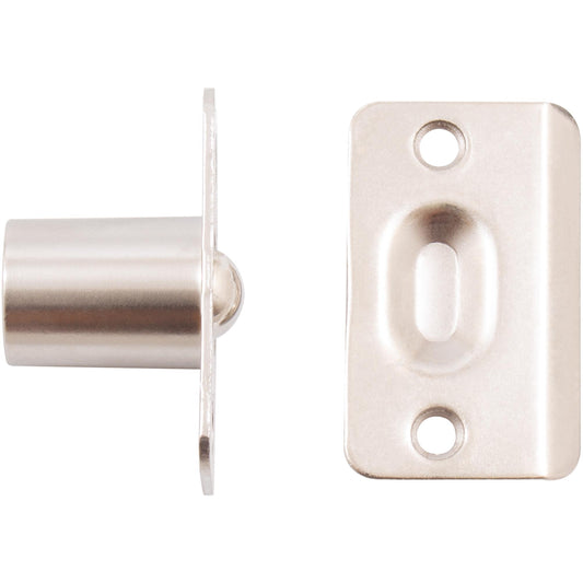 Stone Harbor Hardware Round Corner Single Adjust Ball Catch, Satin Nickel