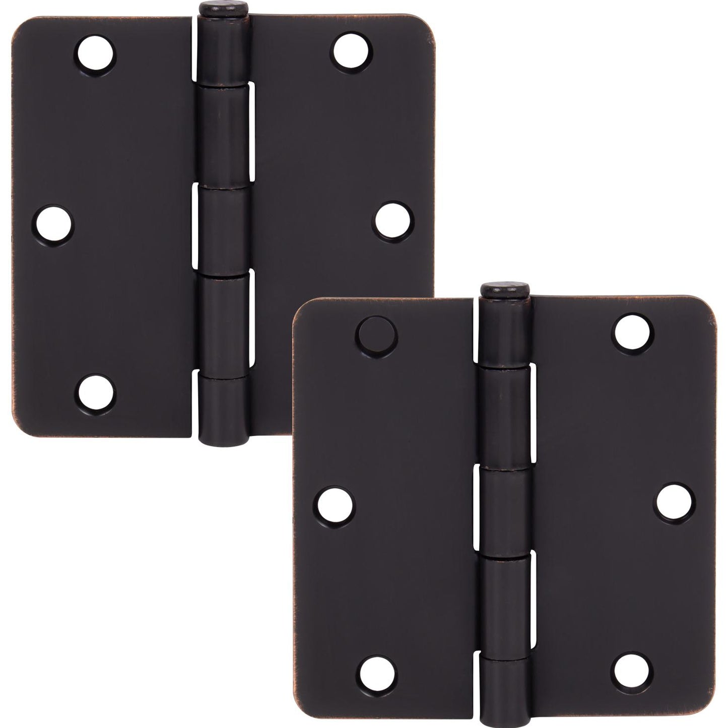 Stone Harbor Hardware 3-1/2" Door Hinges, 1/4" Radius Corner, Vintage Bronze, 2-Pack