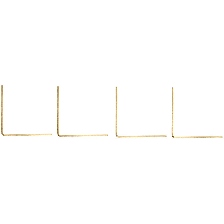 V1875 1-1/2" x 5/8" Corner Brace 4/pk - Polished Brass