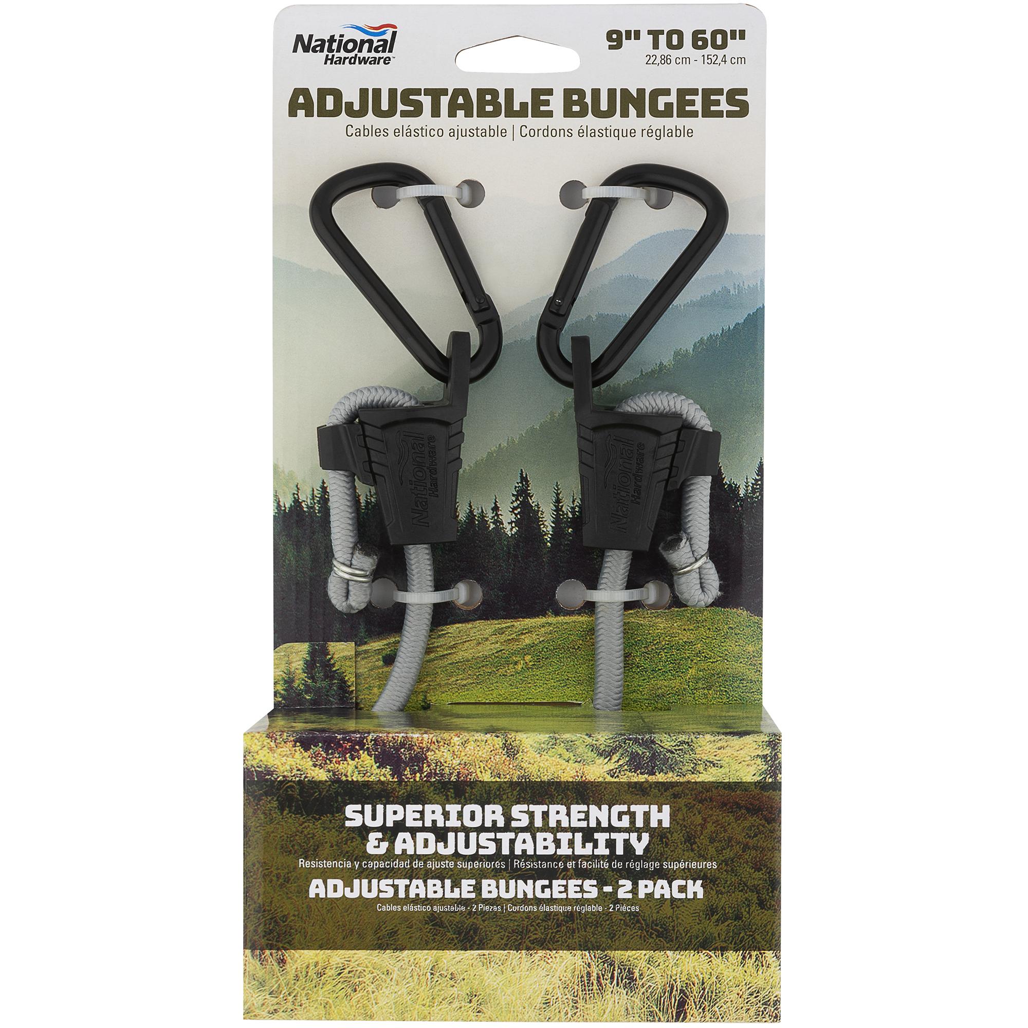 National Hardware - N263-081 V3318 40" Adjustable Bungee in Black, 2 pack