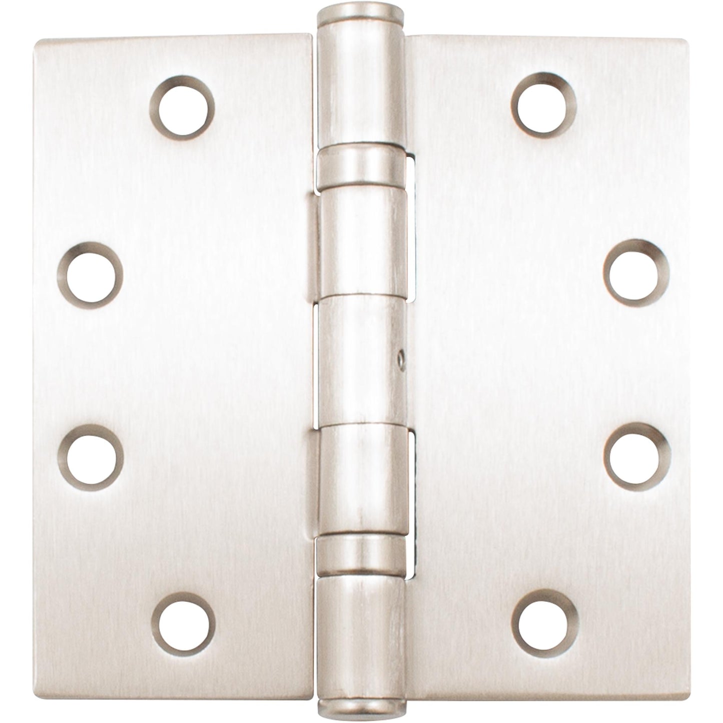 Stone Harbor Hardware Commercial Grade Ball Bearing Hinge, Non-Removable Pin, 4-1/2 Inches, Square Corner, .134 Gauge, Satin Nickel