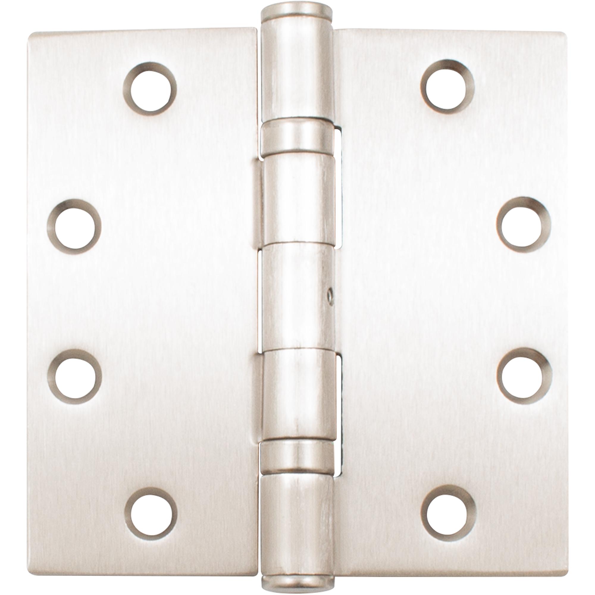 Commercial Grade Ball Bearing Hinge, Non-Removable Pin, 4-1/2 Inches, Square Corner, .134 Gauge