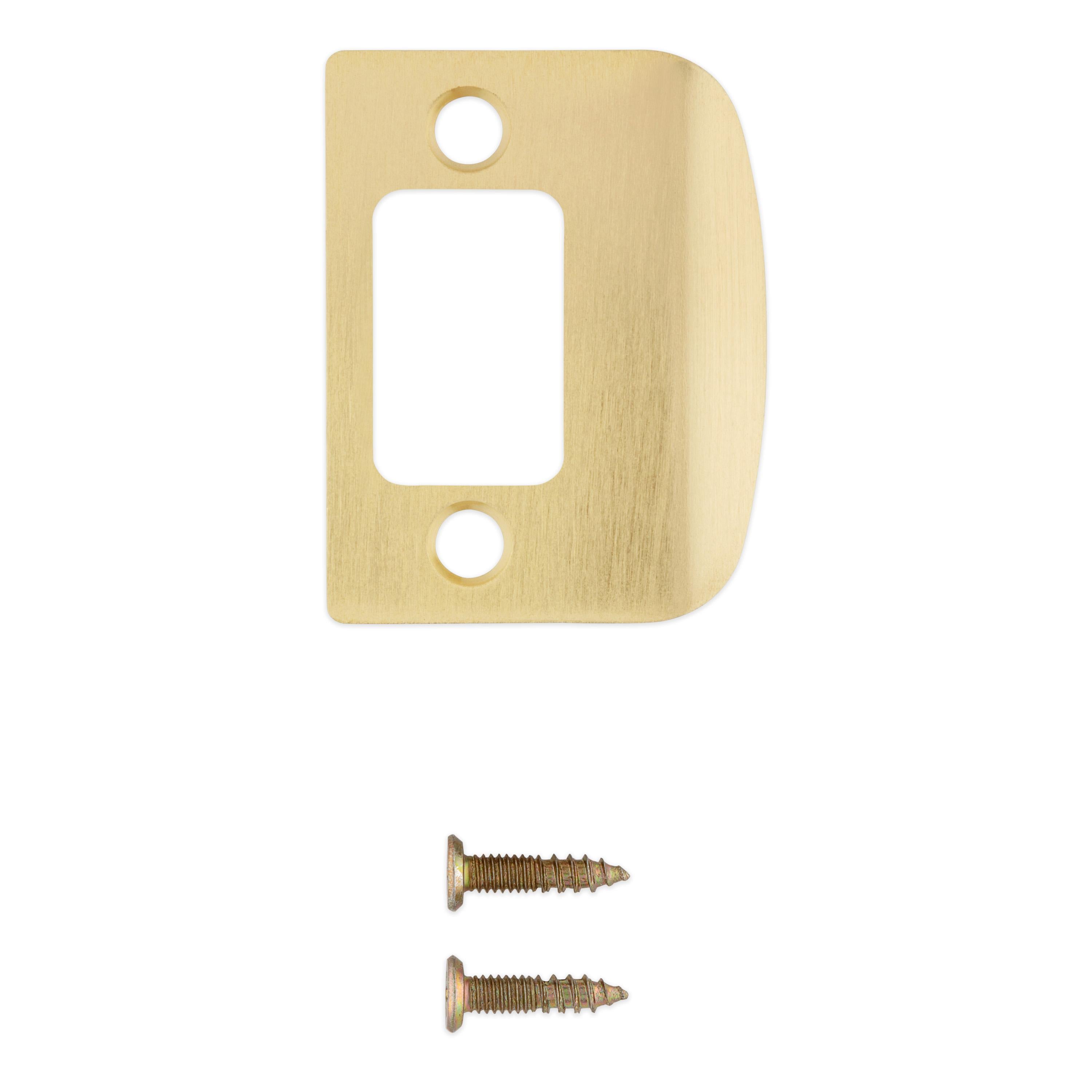 84638-013 SC Full Lip Deadbolt Strike - Satin Brass