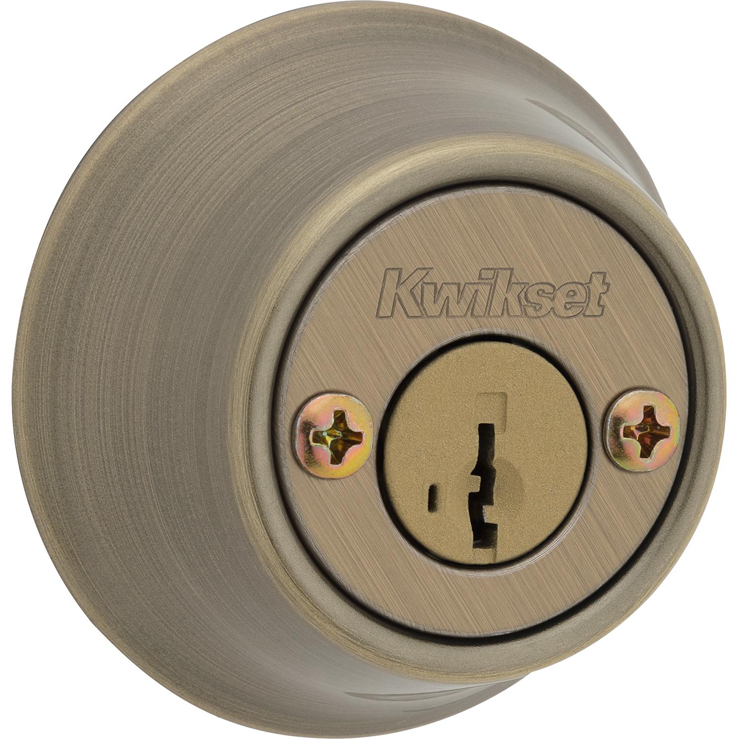 665 5 SMT CP K6 2-Cyl Deadbolt - Antique Brass