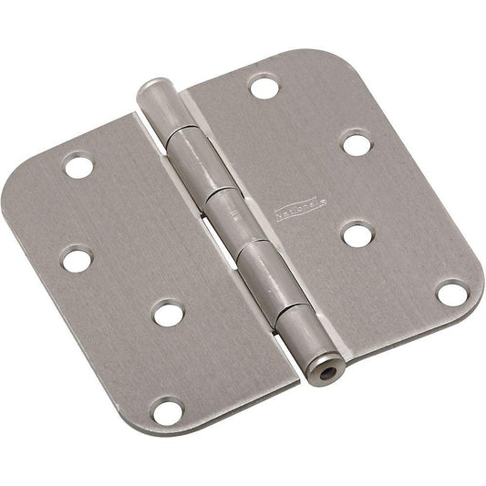 National Hardware - SPB512R5/8 4" 5/8R Hinge 1/pk - Satin Nickel