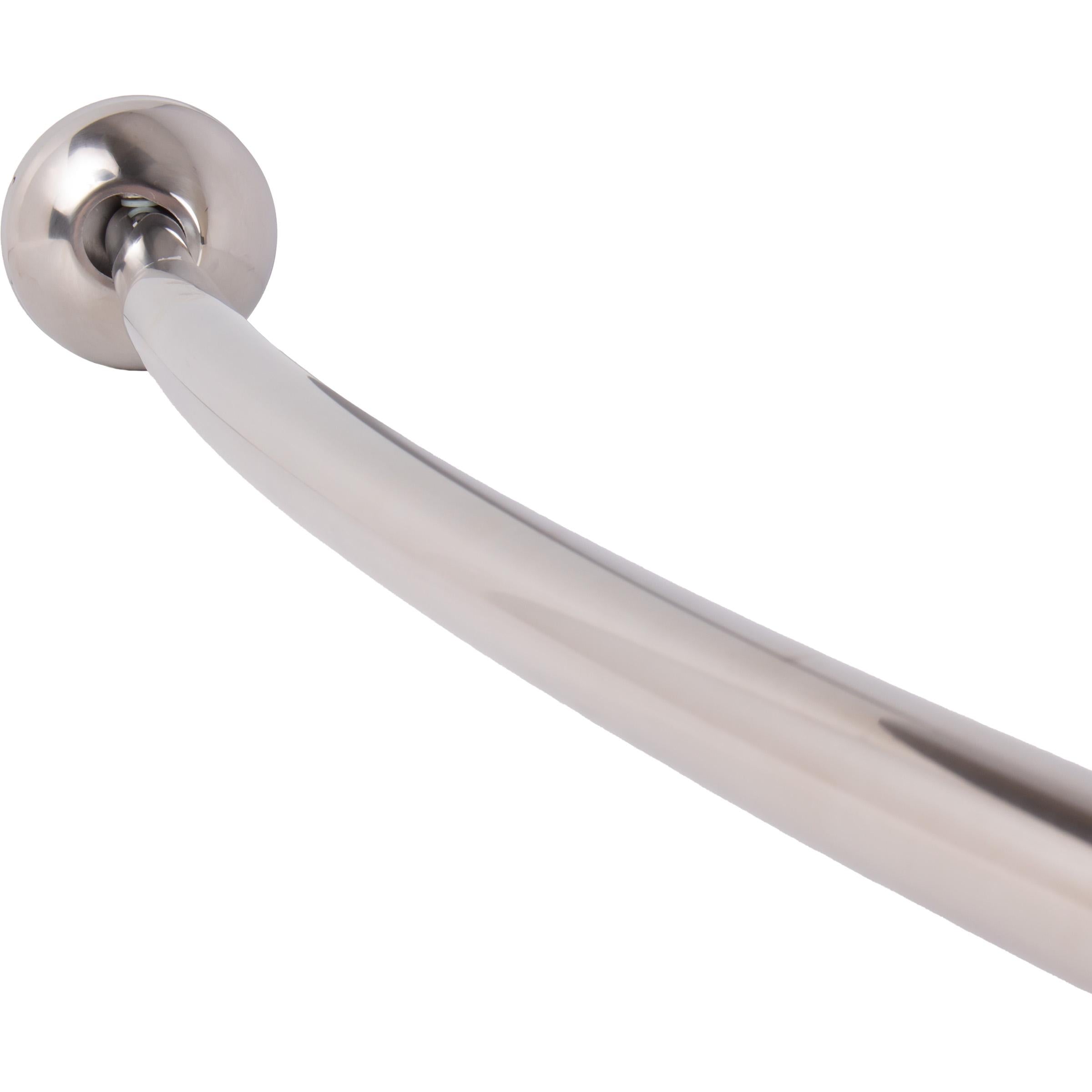 Stone Harbor Hardware Adjustable Curved Shower Rod, 45" to 72", Polished Stainless Steel