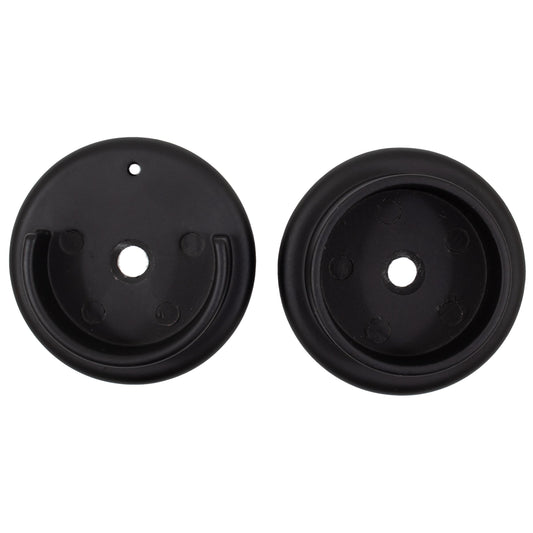 Stone Harbor Hardware Heavy-Duty Metal Pole Sockets, Fits Poles up to 1-3/8" Diameter, Matte Black