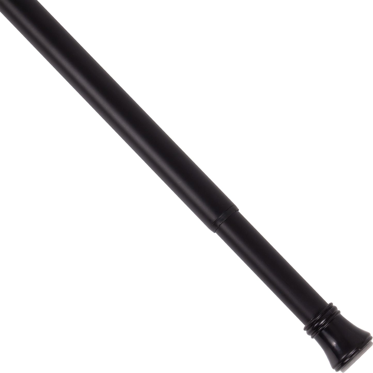Stone Harbor Hardware Adjustable Shower Rod, 1-3/8" Diameter, Adjusts from 43" to 72", Matte Black