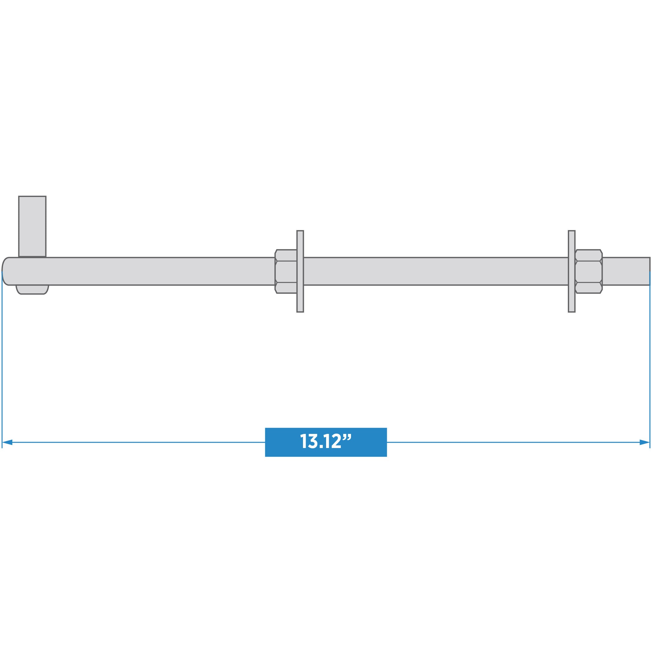 National Hardware - N130-583 293BC 5/8”x 12” Bolt Hook