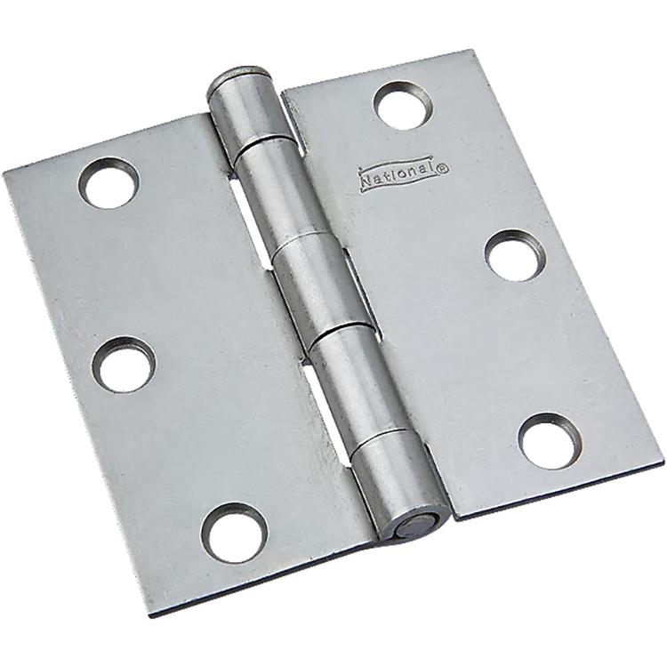 National Hardware - 504BC 3" Broad Hinge with Removable Pin - Plain Steel