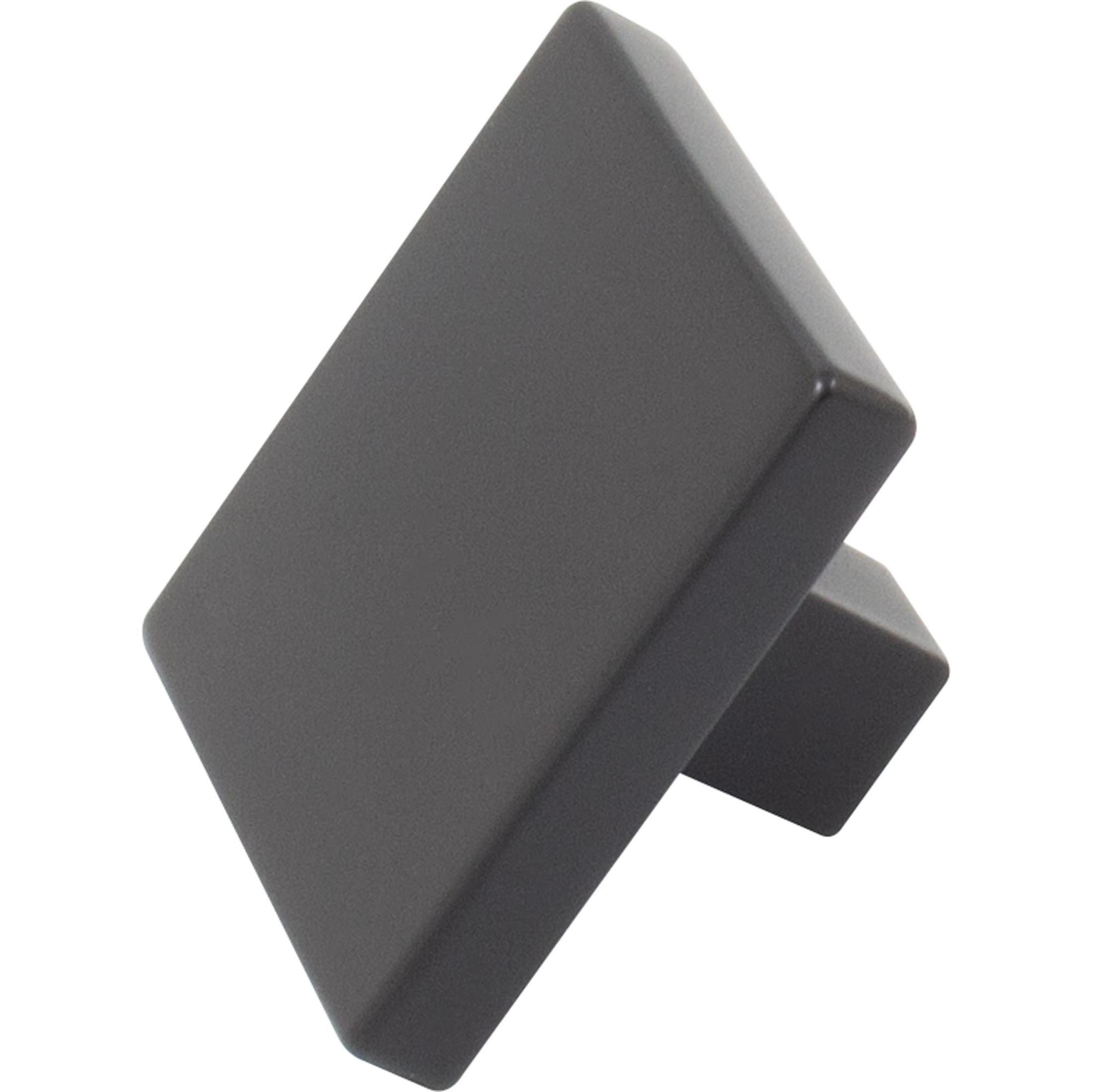 Contemporary Square Cabinet Knob, 1-1/2 Inches, Zinc Base Material
