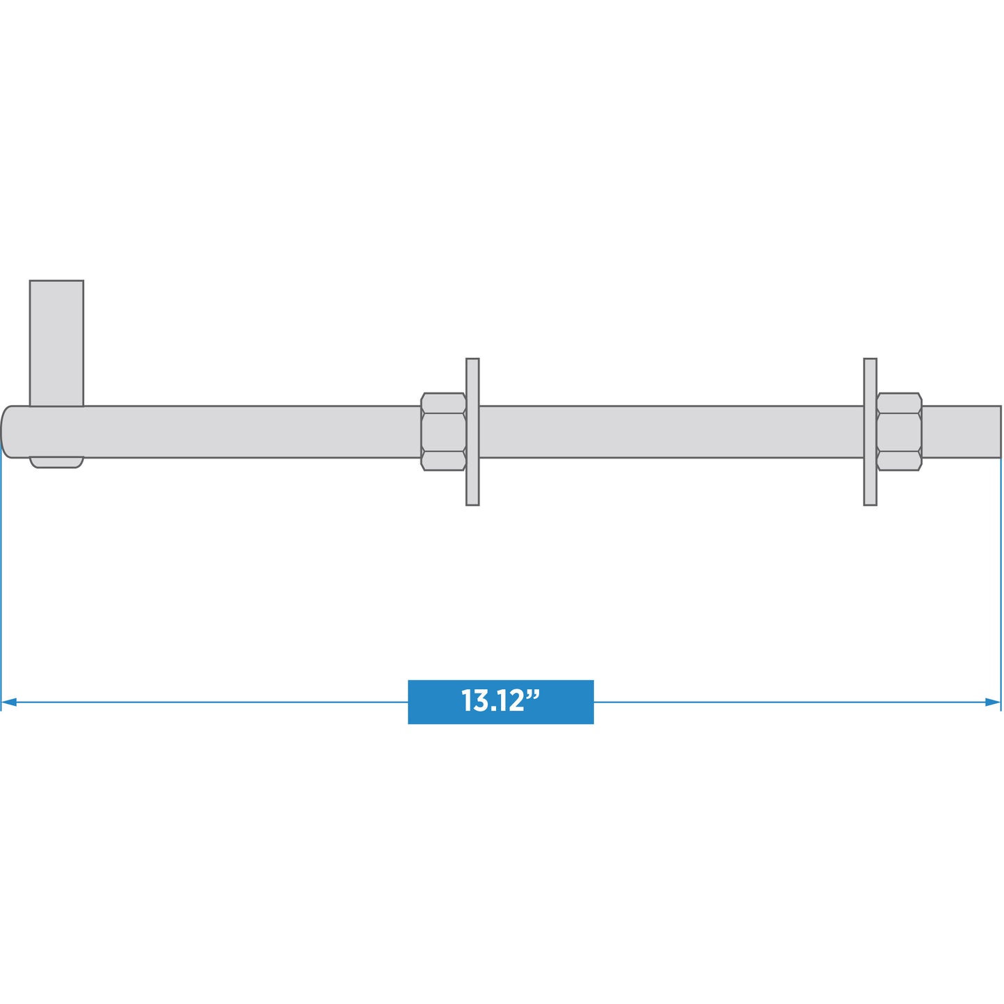 293BC 12" x 3/4" Bolt Hook - Zinc Plated