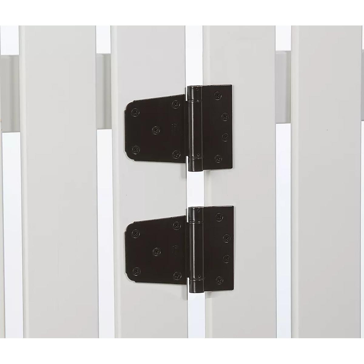 National Hardware - N342-592 V279, 3-1/2" Extra Heavy Auto-Close Gate Hinges Set in Black