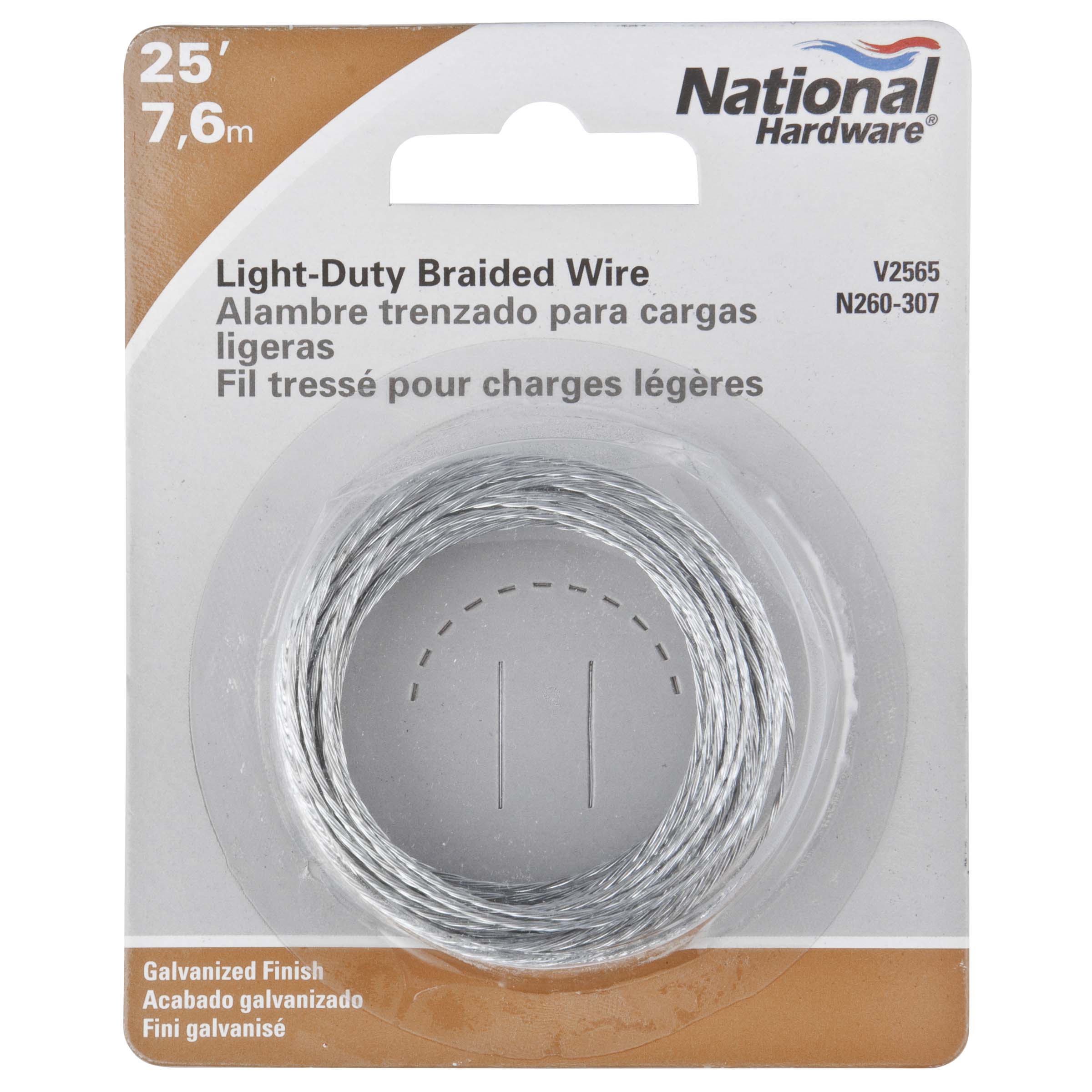 National Hardware N260-307 V2565 Light-Duty Braided Wire in Galvanized